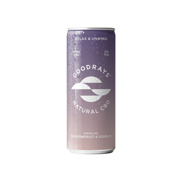 Goodrays 30mg CBD Passionfruit & Pomelo Seltzer 250ml