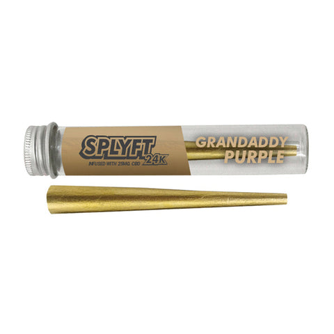 SPLYFT 24K Gold Edition 25mg CBD Infused Cones – Granddaddy Purple